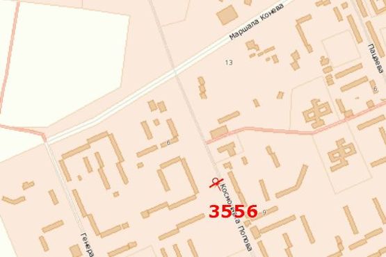 Схема рекламної площини за адресою Космонавта Попова вул., (універсам "Південний")