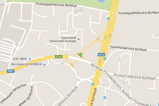 Схема рекламної площини за адресою Михайла Грушевського вул. - Розумовська вул. - Балківська вул.