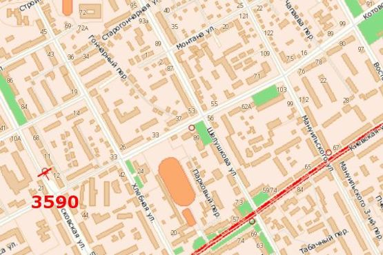 Схема рекламной плоскости по адресу Небесної сотні вул., 46а