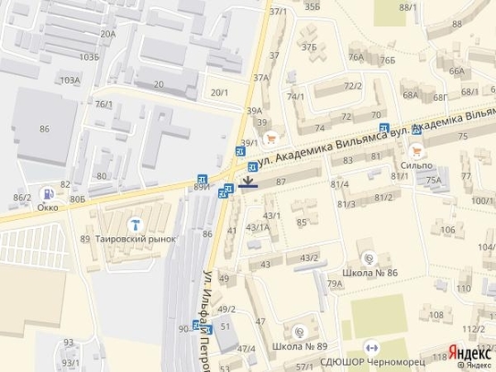 Схема рекламної площини за адресою Ильфа и Петрова - Вильямса 1