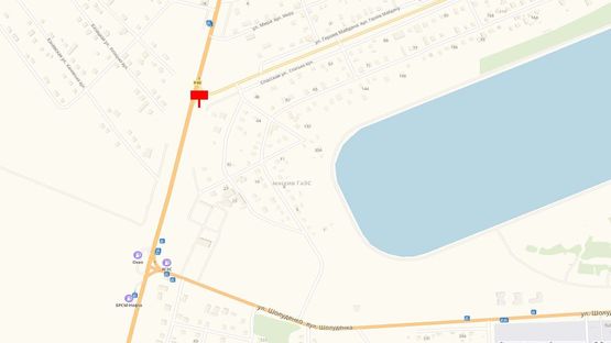 Схема рекламной плоскости по адресу Трасса "Киев-Овруч", справа, перед поворотом на "Межигорье"