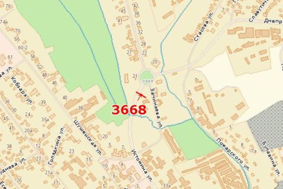 Схема рекламной плоскости по адресу Істоміна вул.