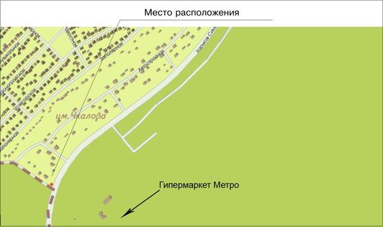 Схема рекламной плоскости по адресу Симферопольская тр - Светлогорская