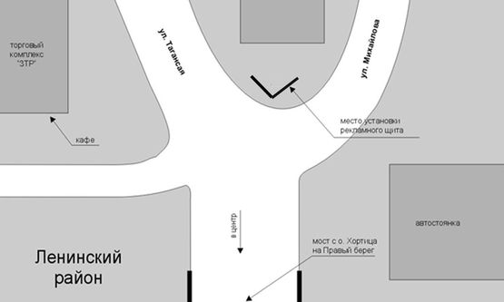 Схема рекламной плоскости по адресу Таганская