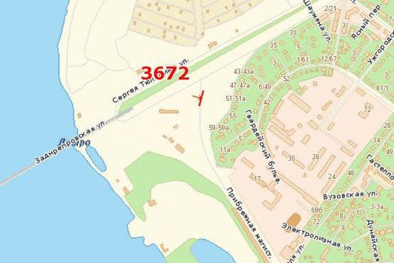 Схема рекламной плоскости по адресу Набережна магіст., (міст Преображенського)