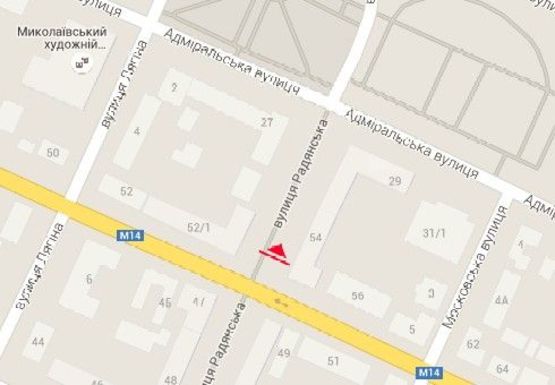 Схема рекламной плоскости по адресу Соборная ул. - Никольская ул.