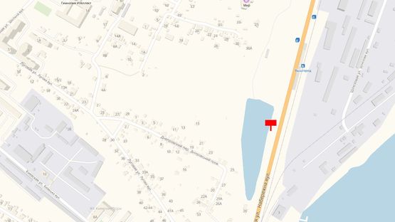Схема рекламной плоскости по адресу Ул. Набережная, в начале озера