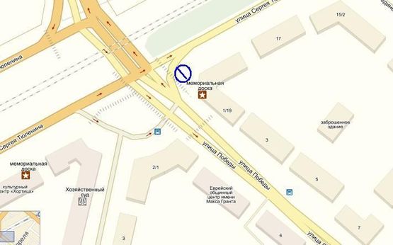 Схема рекламной плоскости по адресу вул.Перемоги - вул.С.Тюленіна (призматрон)