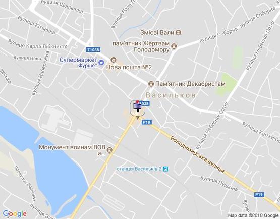 Схема рекламної площини за адресою угол ул.Владимирская и ул.Соборная, напротив СИЛЬПО