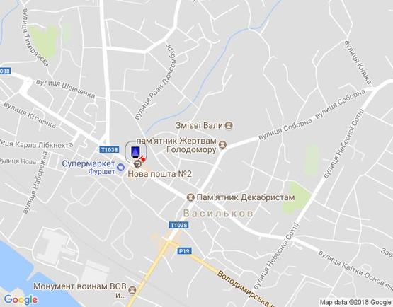 Схема рекламної площини за адресою ул. Грушевского,17 центральная площадь