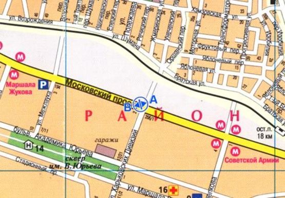 Схема рекламної площини за адресою Московский пр., 259 - Унеченский пер.
