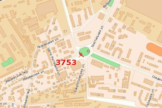 Схема рекламной плоскости по адресу Злуки просп. - Збаразька вул.