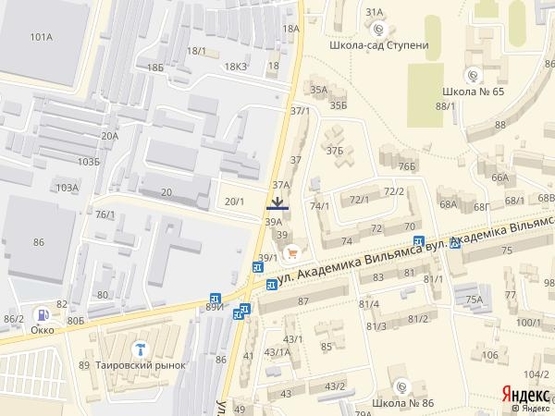 Схема рекламної площини за адресою Ильфа и Петрова - Вильямса 2