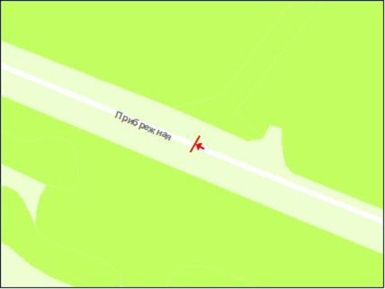 Схема рекламной плоскости по адресу Набережна магістраль - Вознесенівський ринок, напрямок руху до порту