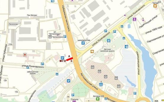 Схема рекламной плоскости по адресу Набережная_поворот на "Волну"