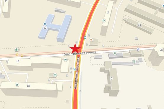 Схема рекламної площини за адресою ул. Ак. Королева (Обл. ГАИ)