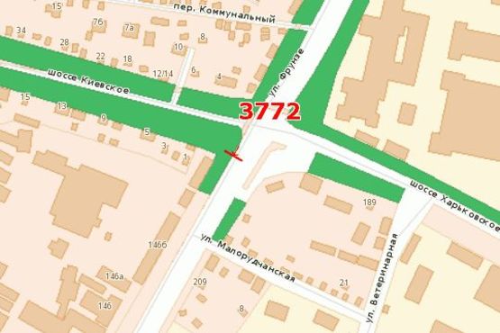 Схема рекламной плоскости по адресу Європейська вул. - Київське шосе