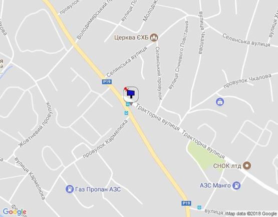 Схема рекламной плоскости по адресу вул. Володимирська, навпроти 92, поворот на вул.Тракторна, теплотраса