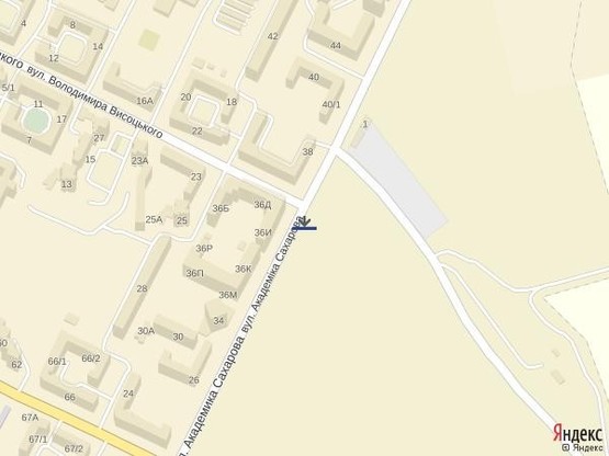 Схема рекламної площини за адресою Высоцкого-Сахарова #1