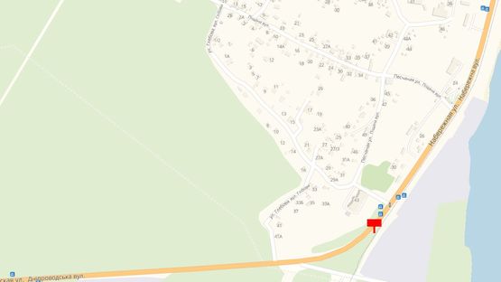 Схема рекламної площини за адресою Ул. Набережная,напротив ост. Затока