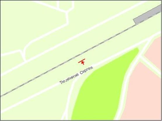 Схема рекламной плоскости по адресу Набережна магістраль – вул.Тюленіна