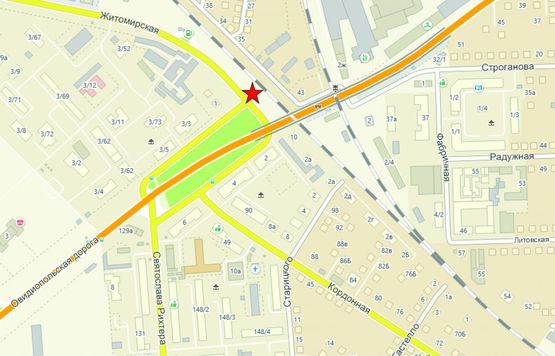 Схема рекламної площини за адресою Ивановский путепровод/ ул. Ак.Гаркавого АЗС КАТРАЛ) №1