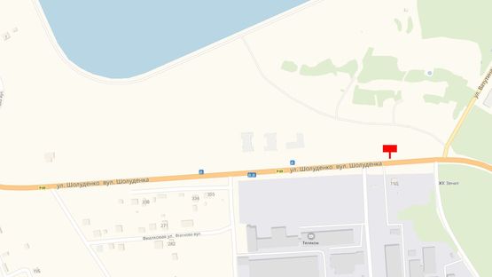 Схема рекламной плоскости по адресу Поворот на ул. Межигорскую