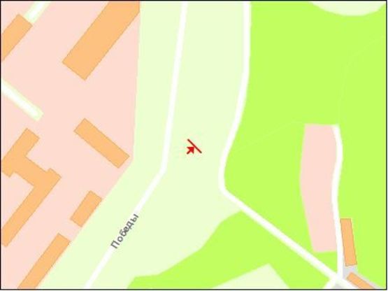 Схема рекламної площини за адресою вул.Перемоги,129а - напроти БК "Титан";  рядом с АЗС ВОГ, ст.А