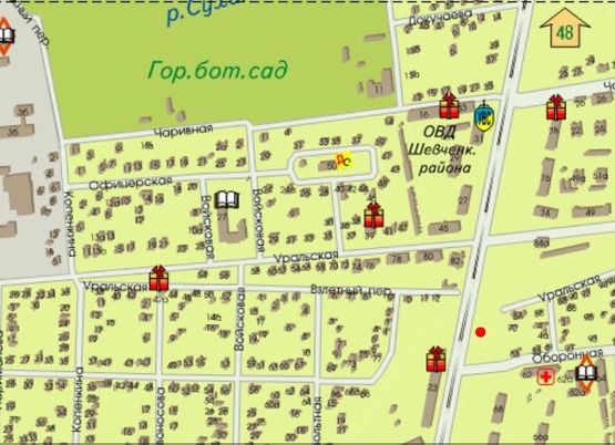 Схема рекламной плоскости по адресу 8 Марта (пр-т Моторостроителей)- ул. Уральская