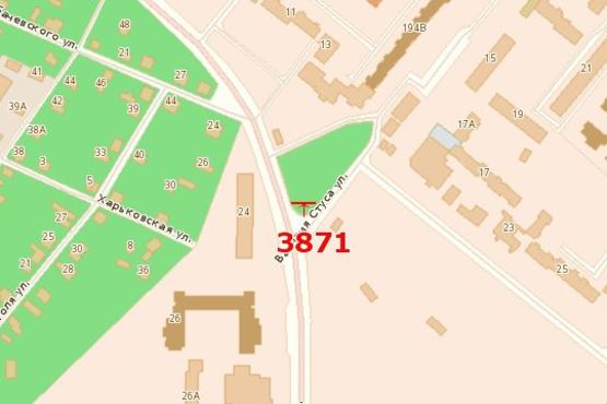 Схема рекламної площини за адресою Василя Стуса вул. - Івасюка вул.