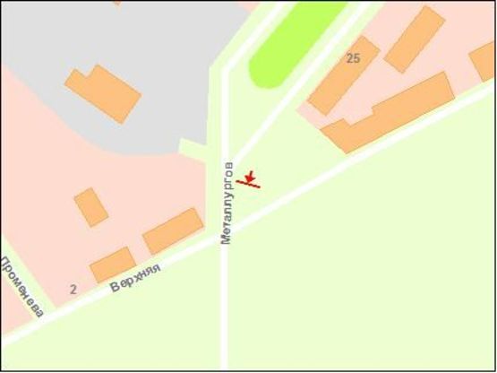 Схема рекламной плоскости по адресу пр.Металургів 21, ст.Б