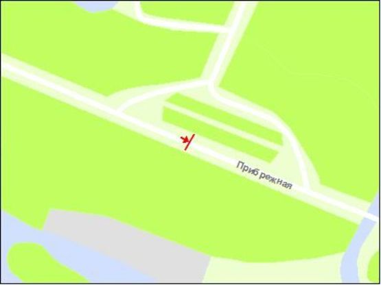 Схема рекламной плоскости по адресу Набережна магістраль - вул.Толстого, парк Перемоги, напрямок руху до вокзалу