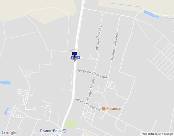 Схема рекламной плоскости по адресу вул. Декабристів, навпроти 254 перед першим в'їздом на ЖК "Столичний"