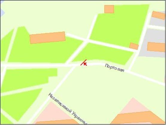 Схема рекламной плоскости по адресу вул.Рекордна, 1а - район порта, АЗС Альянс, ст.А