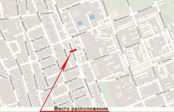 Схема рекламной плоскости по адресу Демократическая,58-Радиаторная