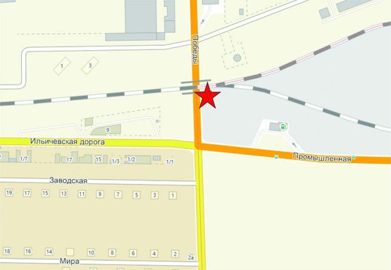 Схема рекламной плоскости по адресу Черноморск / ул. Победы №3 (выезд из города)