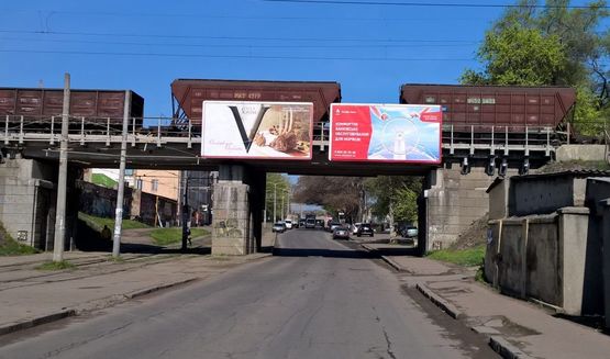Схема рекламной плоскости по адресу ул. Маловского / Дюковский сквер (из  центра) №1
