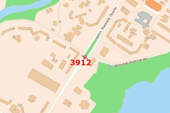 Схема рекламної площини за адресою Михайла Лушпи просп., 8 (Банк "Правекс")