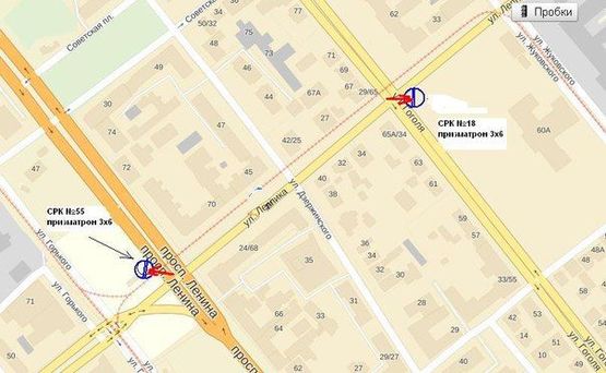 Схема рекламної площини за адресою вул.Дніпровська - вул.Гоголя (призматрон)