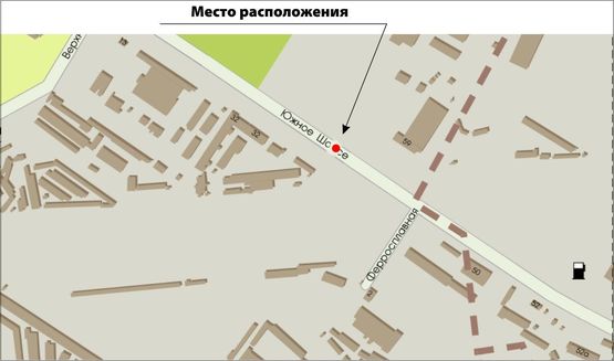 Схема рекламної площини за адресою Южное шоссе, 32