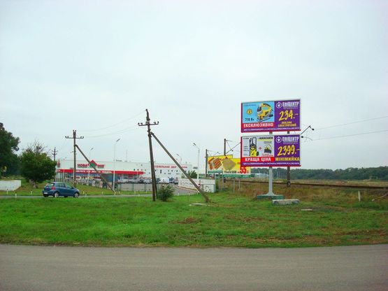 Схема рекламної площини за адресою Киевское шоссе / СГ "Новая Линия" / АЗС