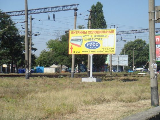 Схема рекламной плоскости по адресу ул. Столбовая / Дальницкий переезд №1