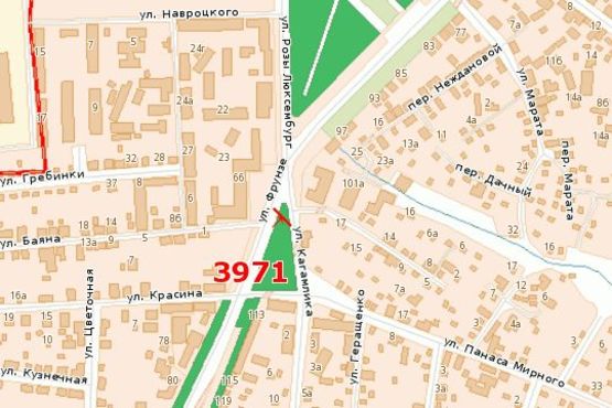 Схема рекламной плоскости по адресу Європейська вул. - Кагамлика вул.