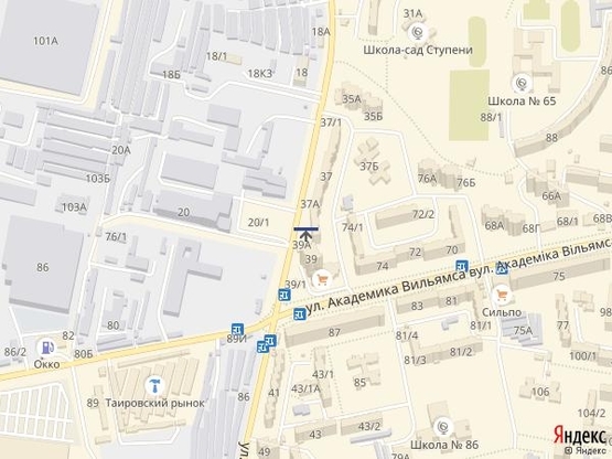 Схема рекламной плоскости по адресу Ильфа и Петрова - Вильямса 2