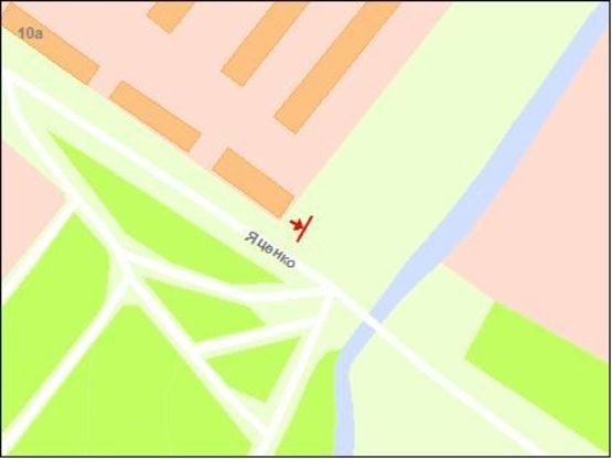 Схема рекламной плоскости по адресу вул.Козача — навпроти Парка Перемоги, ст.Б