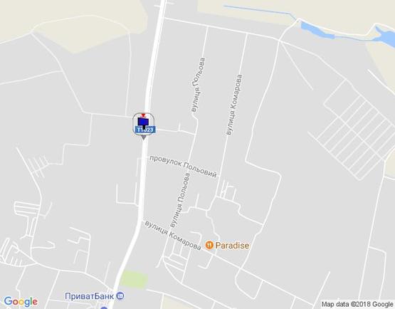 Схема рекламной плоскости по адресу вул. Декабристів, навпроти 254 перед першим в'їздом на ЖК "Столичний"