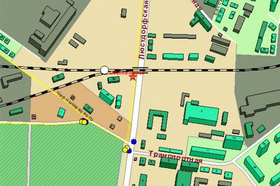 Схема рекламной плоскости по адресу ул. Люстдорфская дорога №2