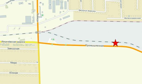 Схема рекламної площини за адресою Черноморск  / ул. Промышленная