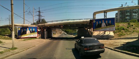 Схема рекламної площини за адресою ул. Краснослободской спуск (в центр) №2