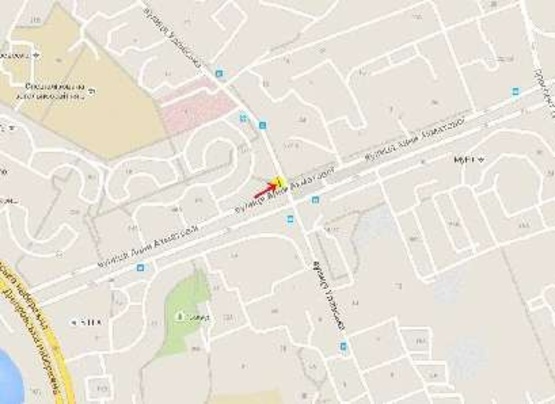 Схема рекламной плоскости по адресу Ахматовой ул. 44/11 перекресток с ул. Урловская